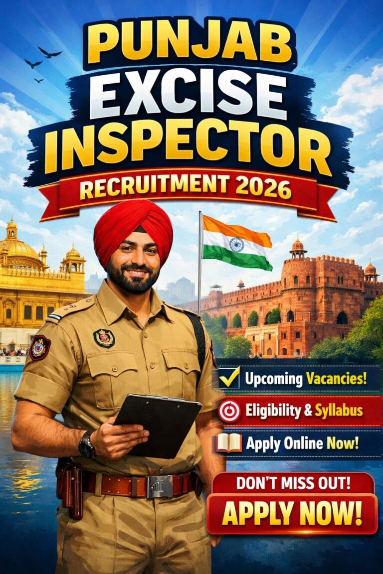 PSSSB Excise Inspector 2026 Apply Online, 197 Vacancies